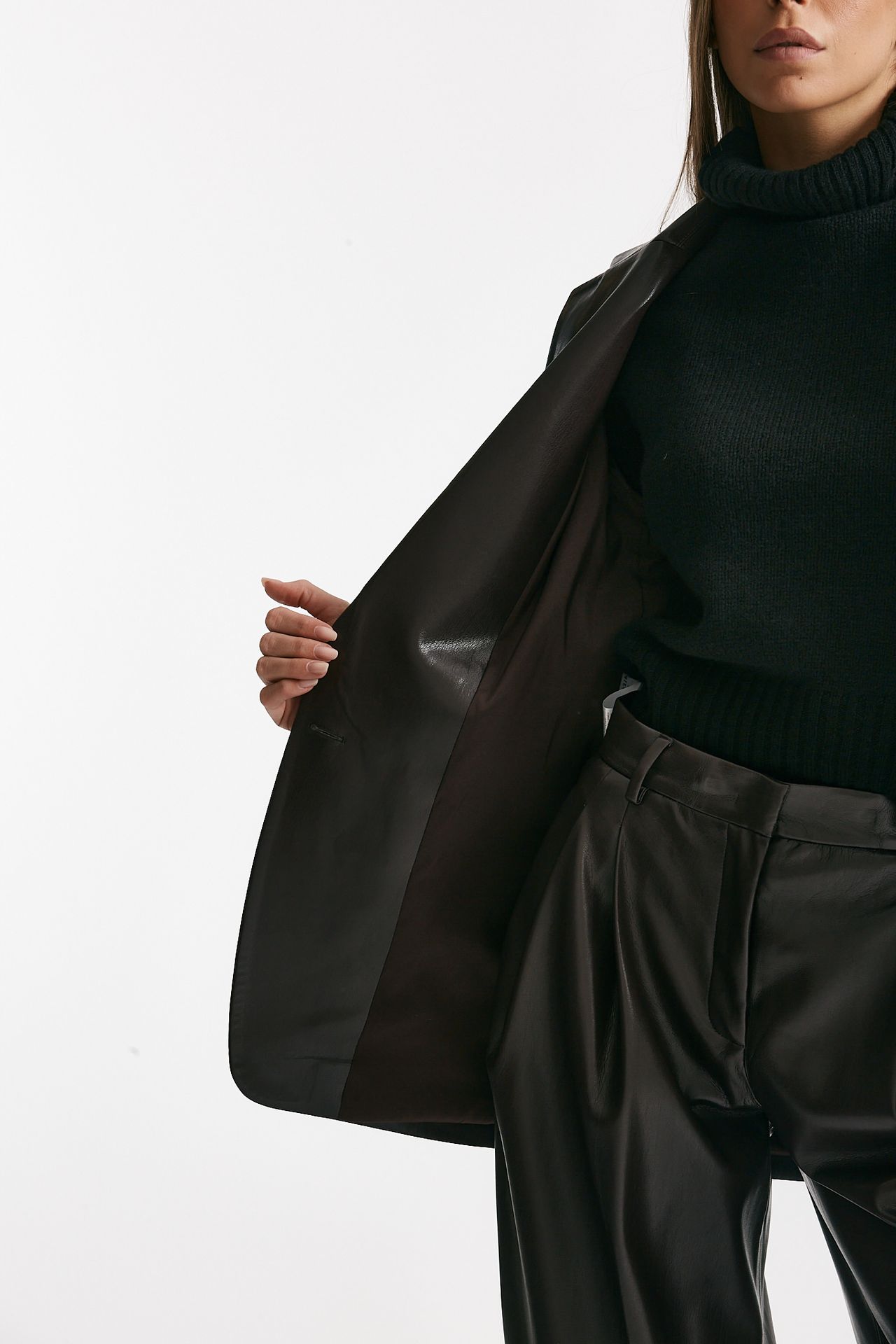 Blazer over in ecopelle bordeaux women The andamane - 5