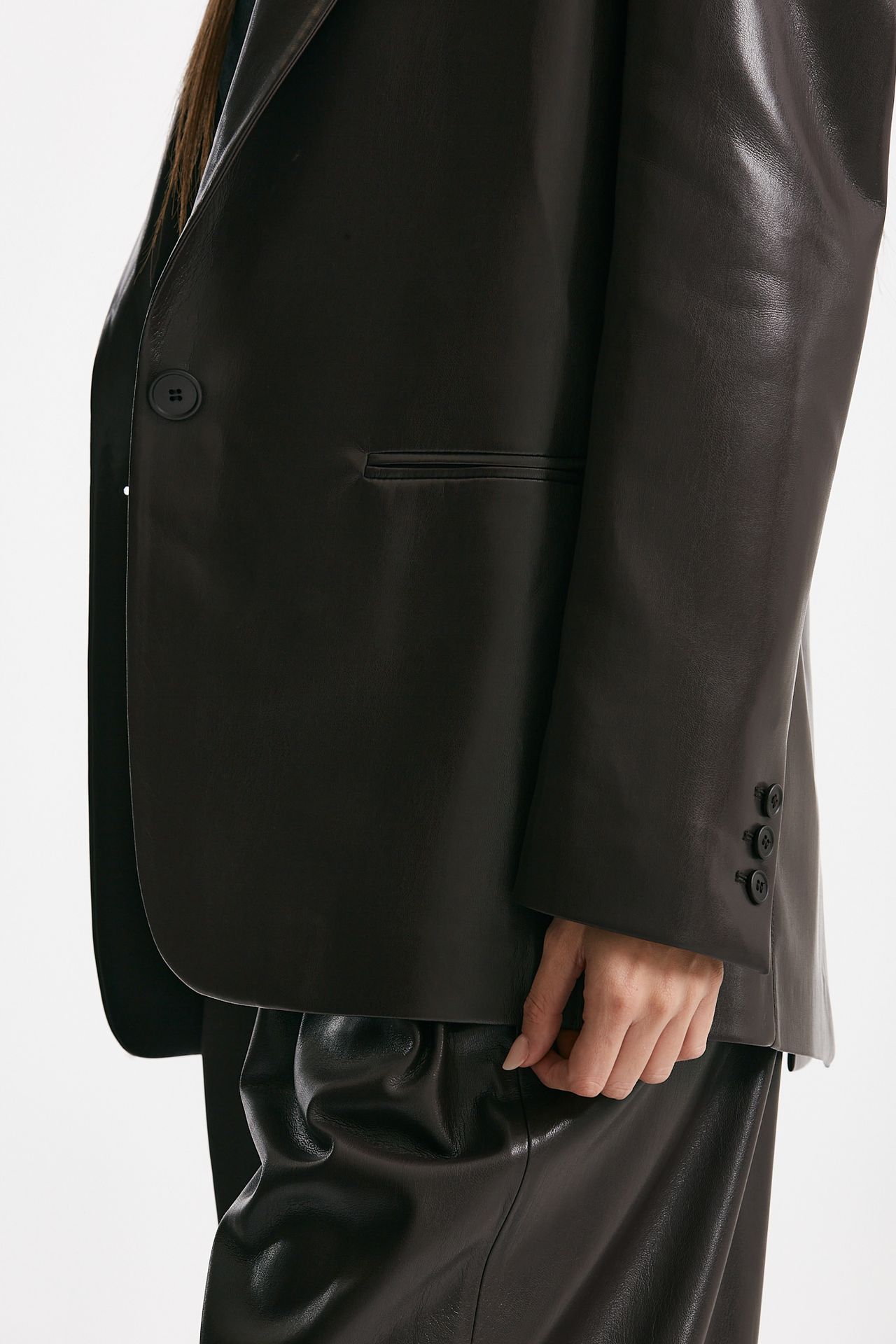 Blazer over in ecopelle bordeaux women The andamane - 7