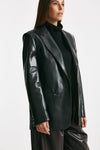Blazer over in ecopelle nero women The andamane - 3