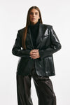 Blazer over in ecopelle nero women The andamane - 1