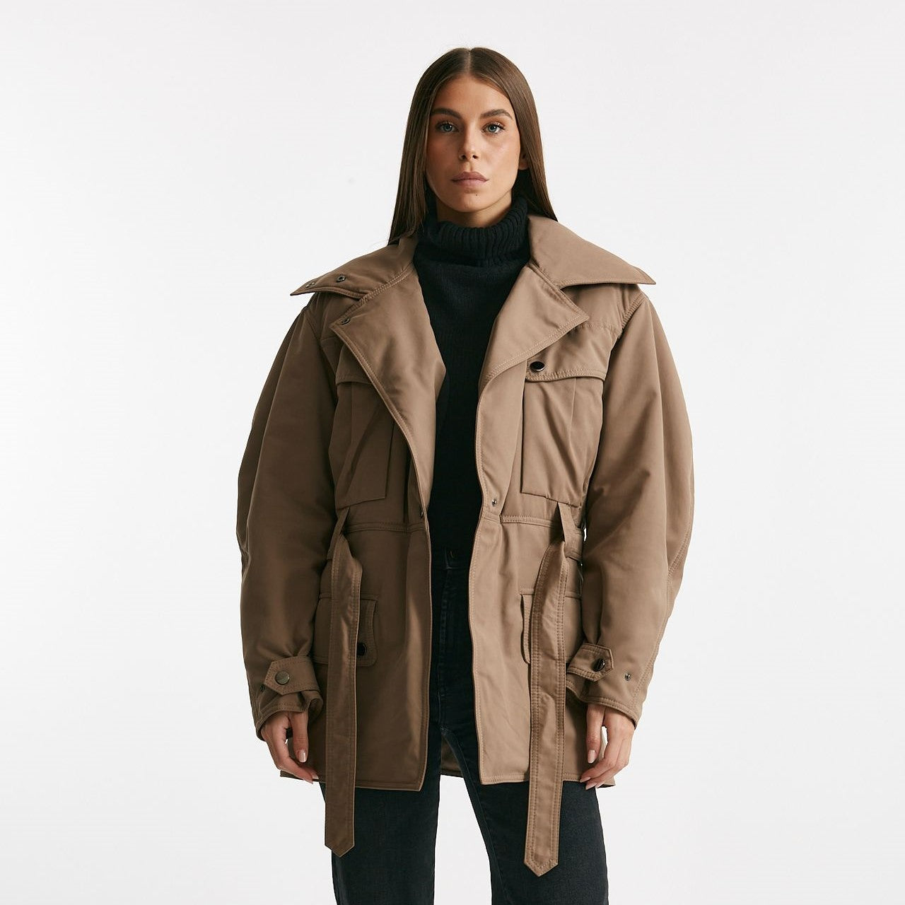 Giaccone con cintura beige women The andamane - 9