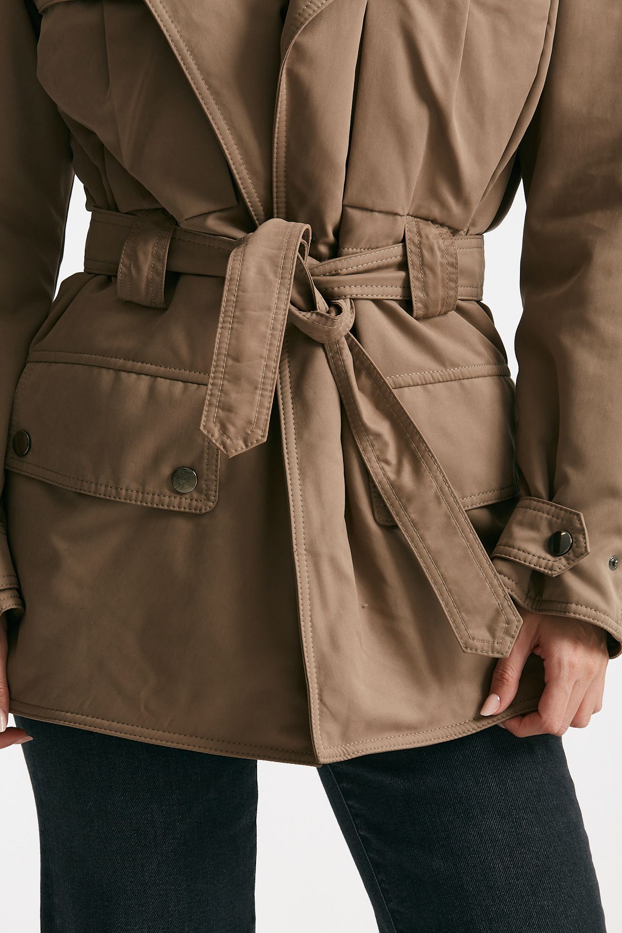 Giaccone con cintura beige women The andamane - 5