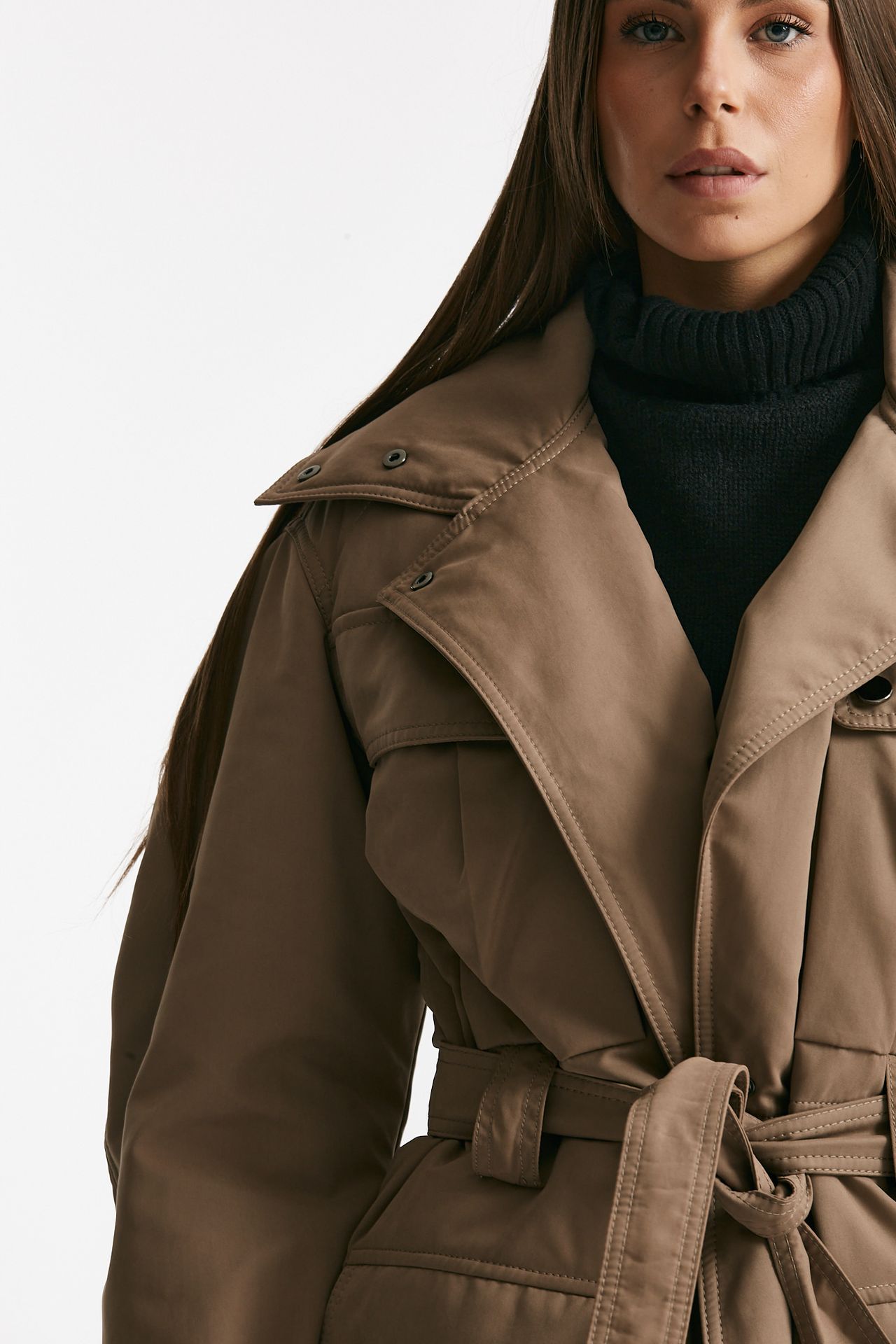 Giaccone con cintura beige women The andamane - 7