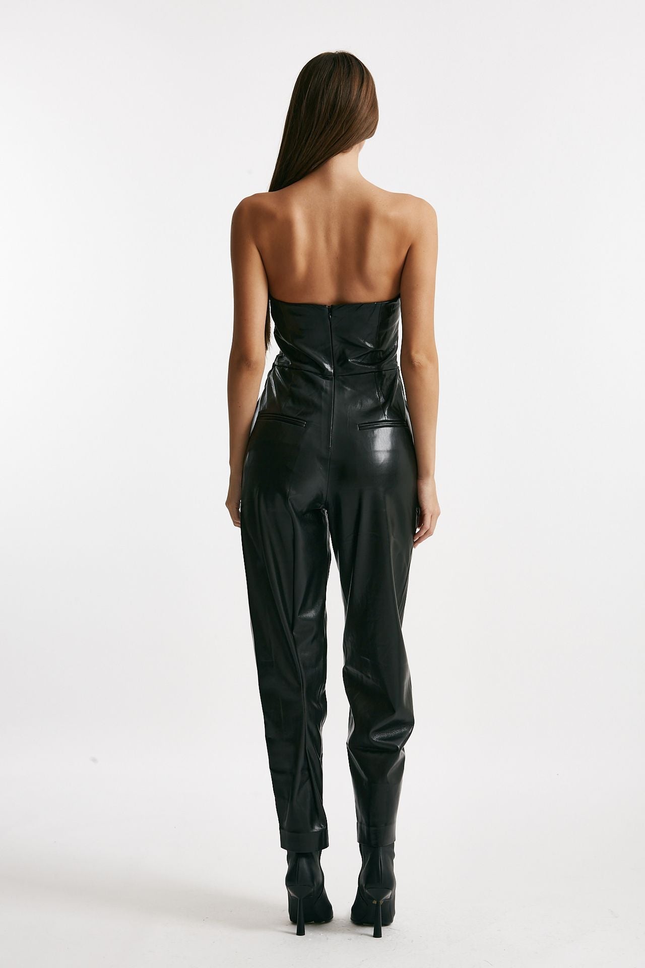 Tuta in ecopelle nero women The andamane - 3