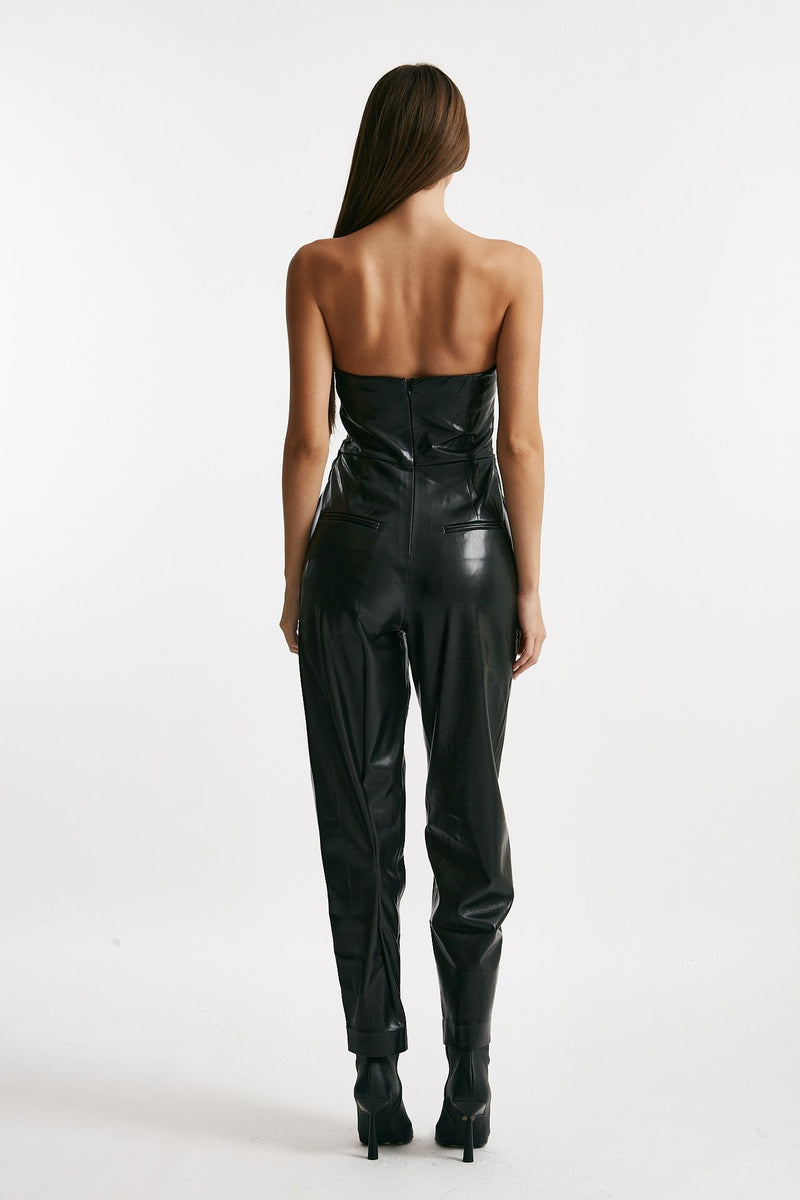 Tuta in ecopelle nero women The andamane - 3