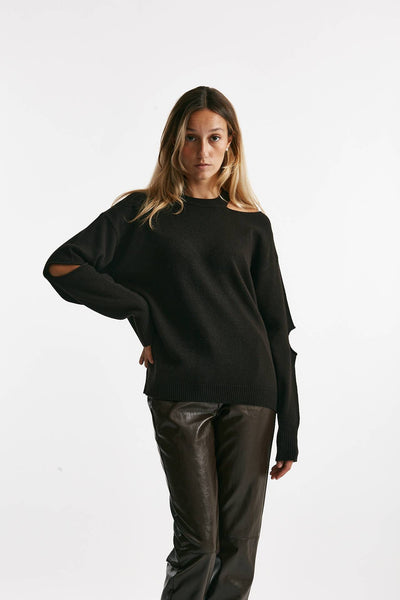 maglia over cut off cioccolato women Federica tosi