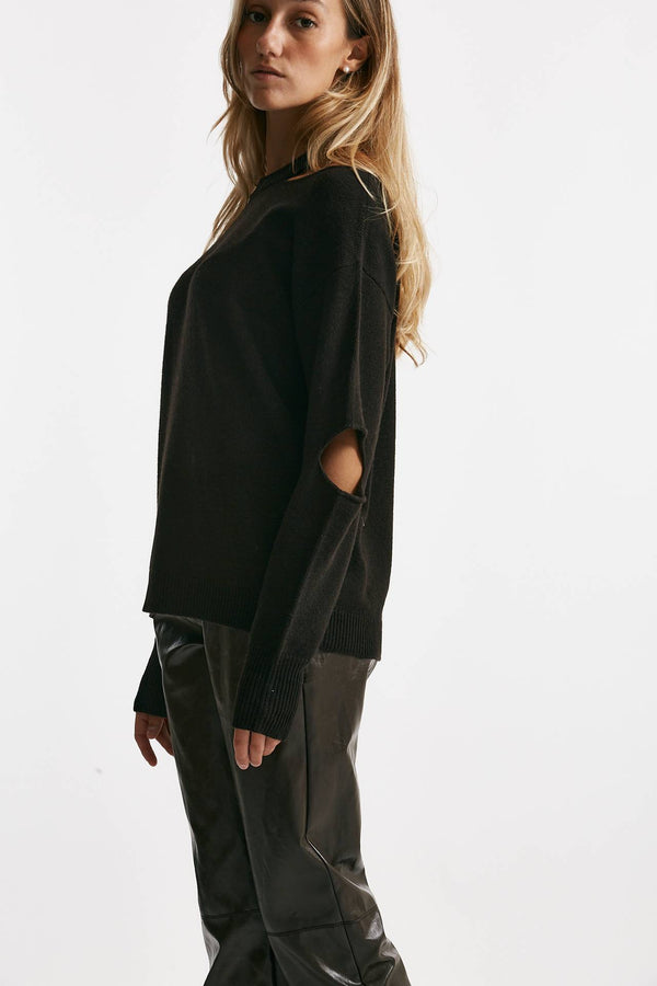 maglia over cut off cioccolato women Federica tosi