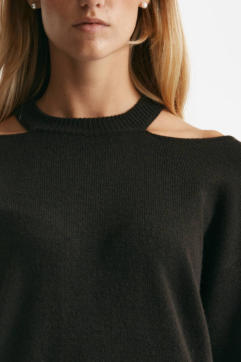 maglia over cut off cioccolato women Federica tosi - 5