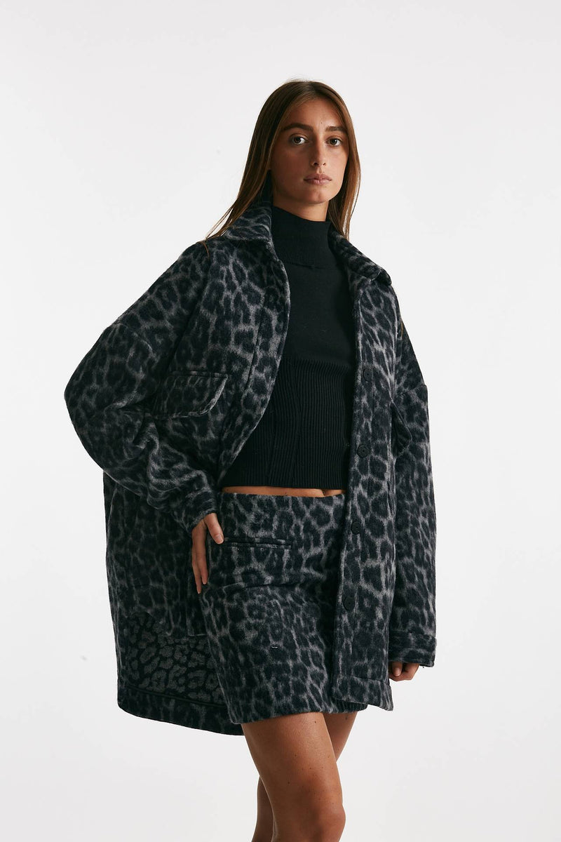 blazer over animalier nero e grigio women Federica tosi - 3