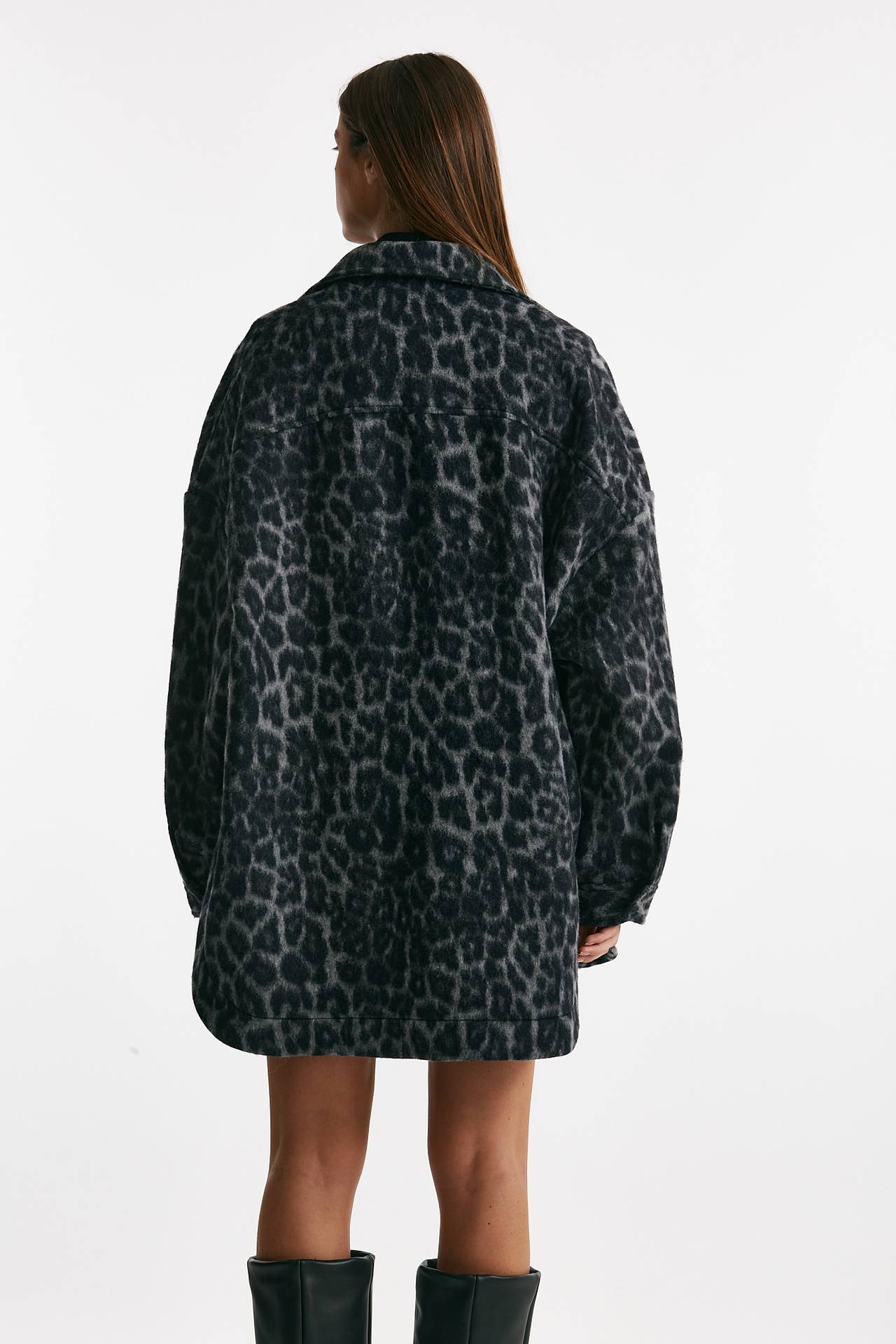 blazer over animalier nero e grigio women Federica tosi - 4