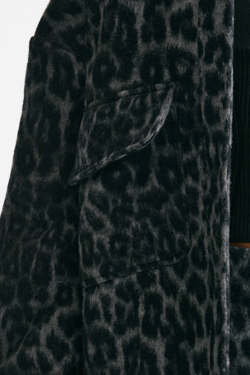 blazer over animalier nero e grigio women Federica tosi - 5