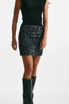gonna corta animalier nero e grigio women Federica tosi - 4