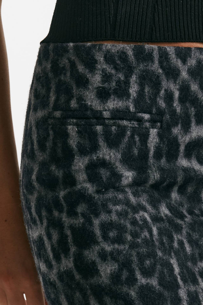 gonna corta animalier nero e grigio women Federica tosi - 5