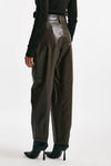 pantalone morbido in eco pelle cioccolato women Federica tosi - 3