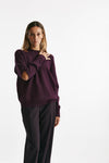 maglia over cut off melanzana women Federica tosi - 5
