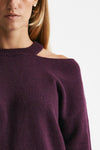 maglia over cut off melanzana women Federica tosi - 6