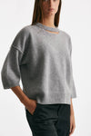 maglia cut off grigio melange women Federica tosi - 3