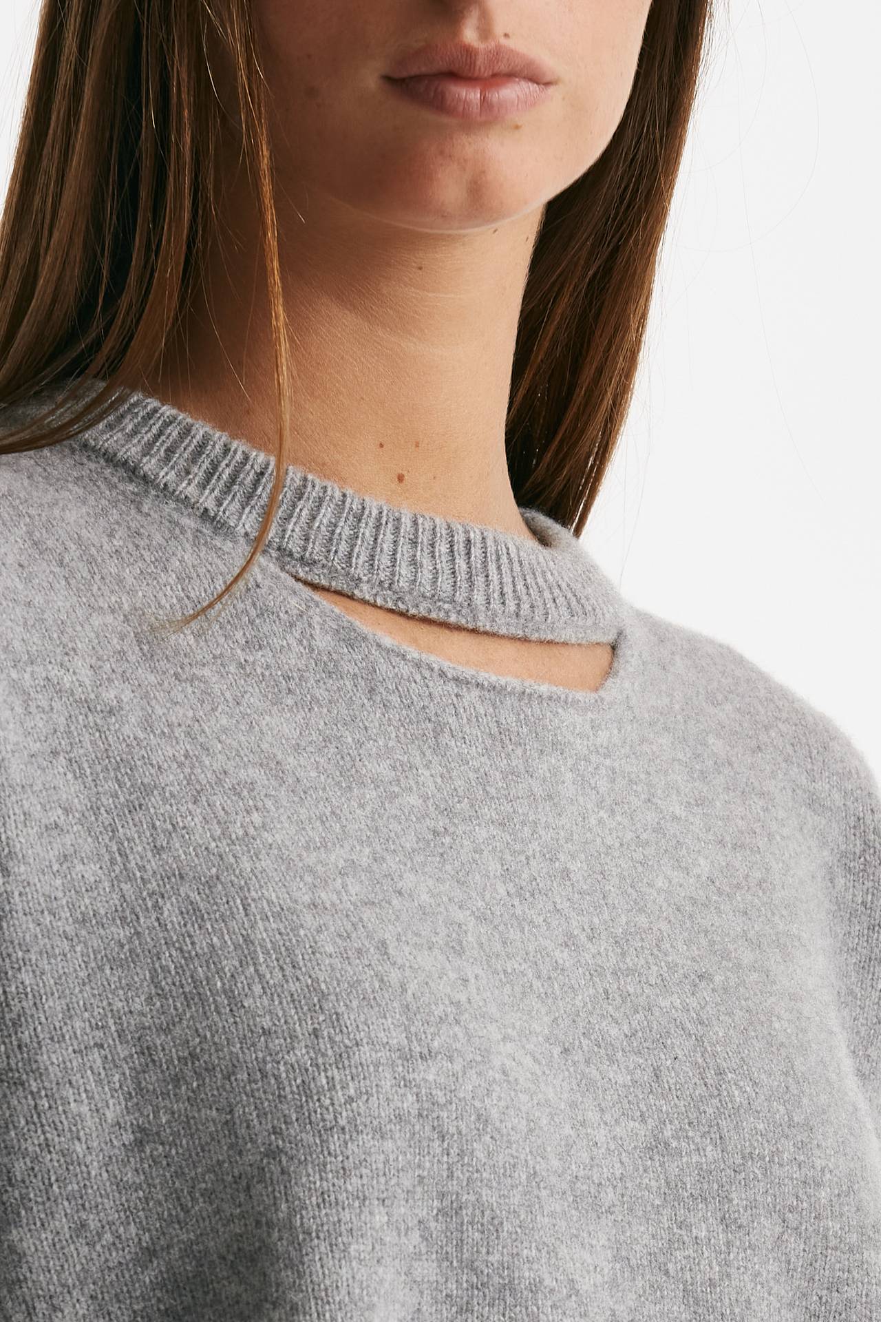 maglia cut off grigio melange women Federica tosi - 4