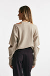 maglia over cut off grigio mélange women Federica tosi - 3