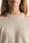 maglia over cut off grigio mélange women Federica tosi - 6