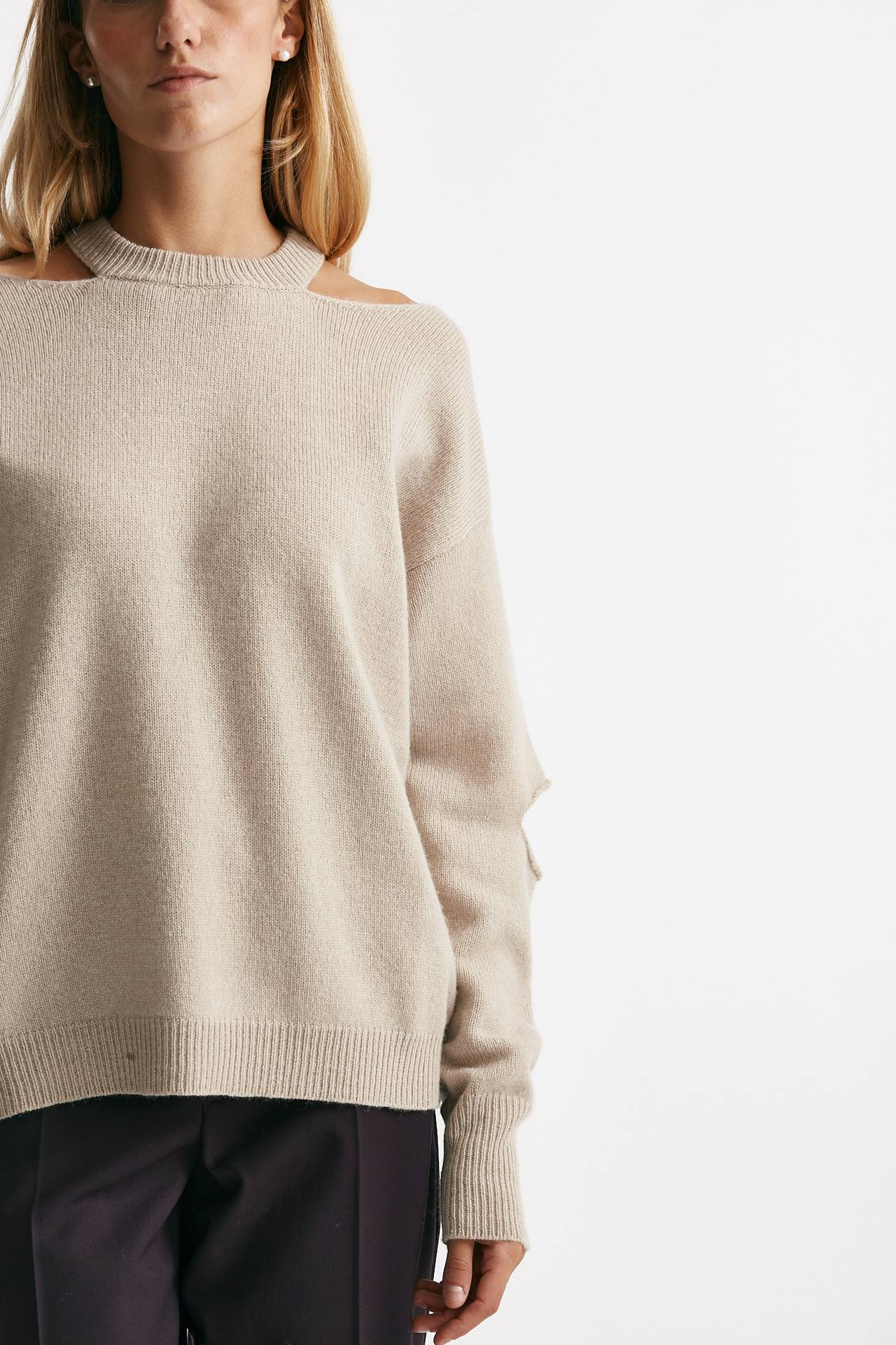 maglia over cut off grigio mélange women Federica tosi - 7