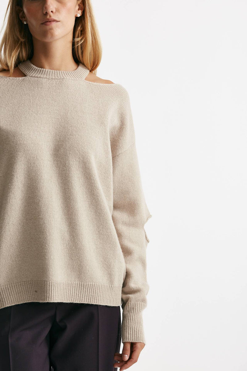 maglia over cut off grigio mélange women Federica tosi - 7