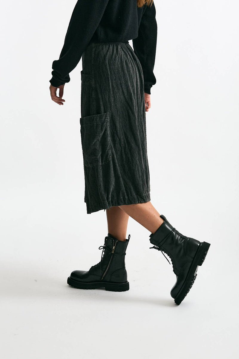 Gonna midi in velluto a costine piombo women Transit par such - 2