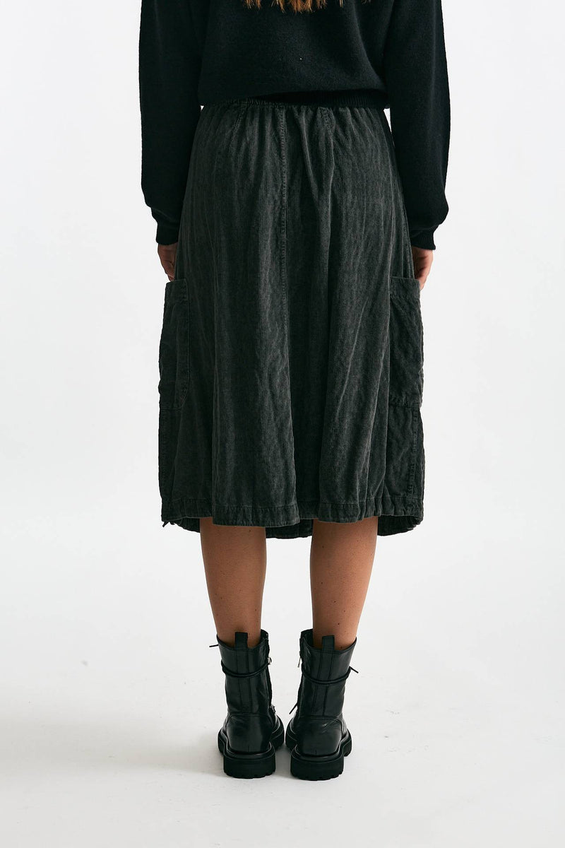 Gonna midi in velluto a costine piombo women Transit par such - 3