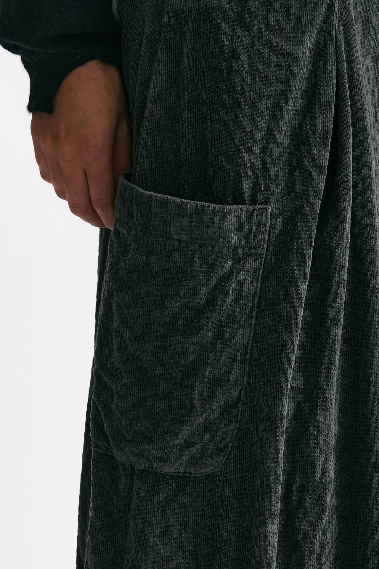 Gonna midi in velluto a costine piombo women Transit par such - 7