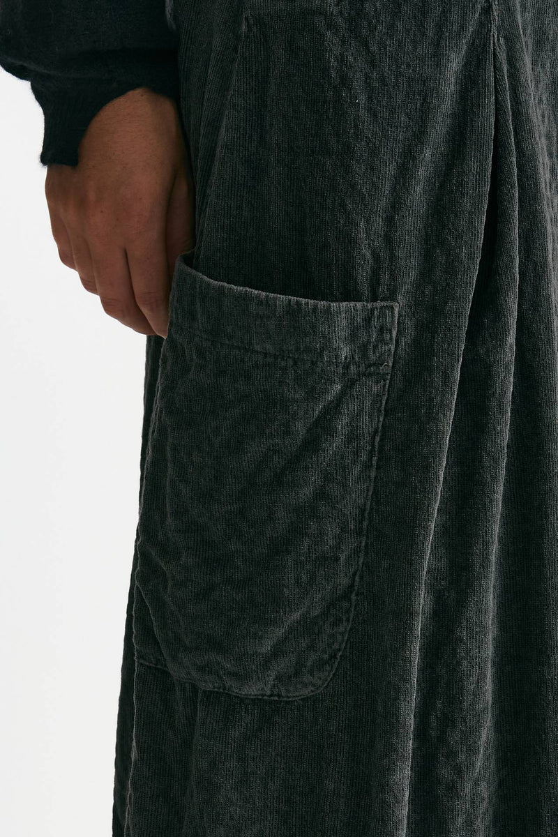 Gonna midi in velluto a costine piombo women Transit par such - 7