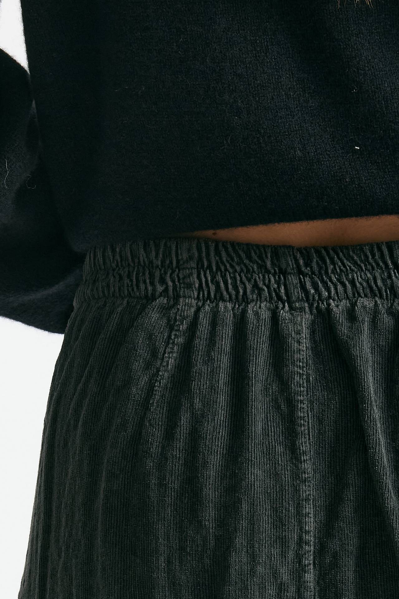 Gonna midi in velluto a costine piombo women Transit par such - 8