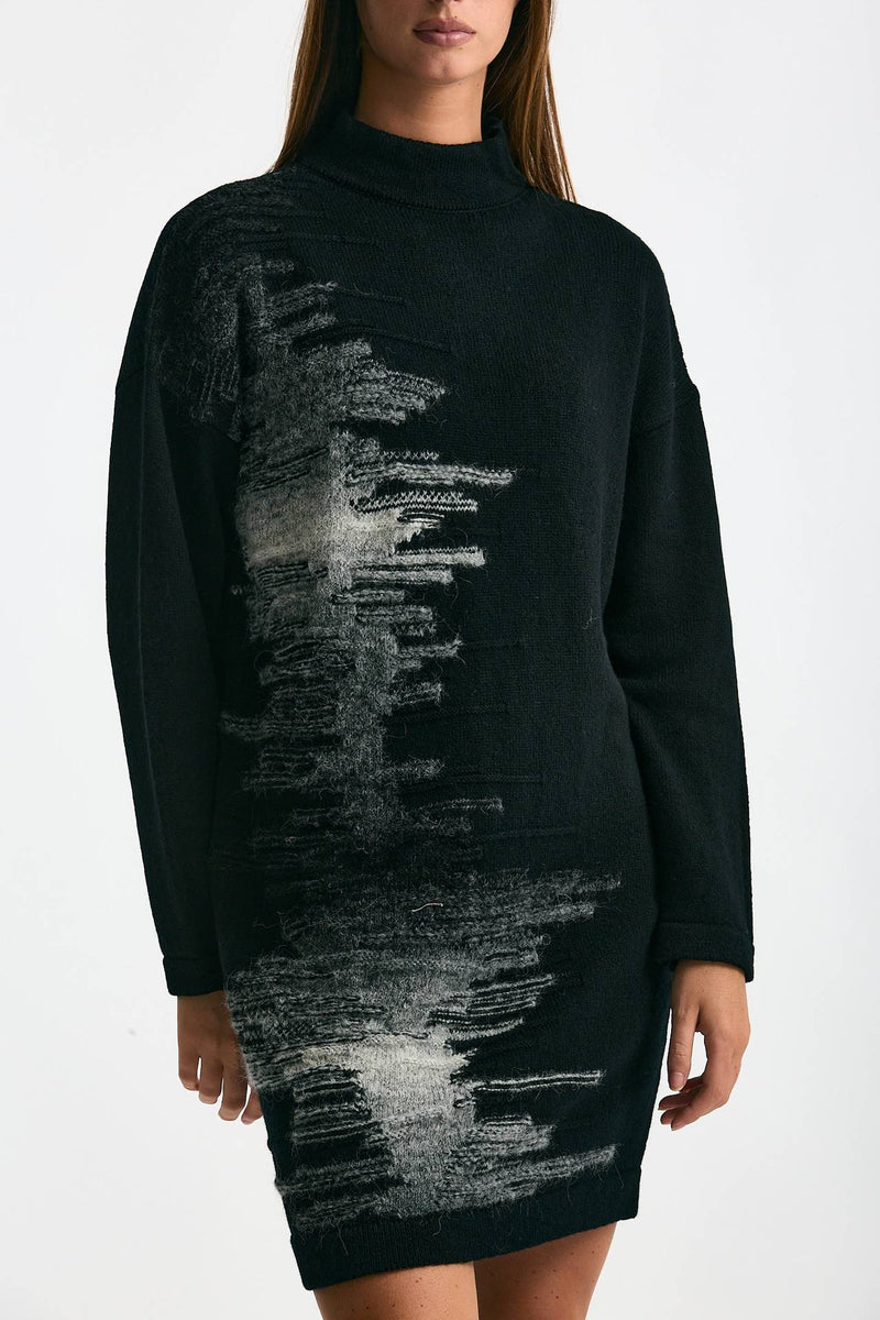 Abito in maglia nero ricamo women Transit par such - 3