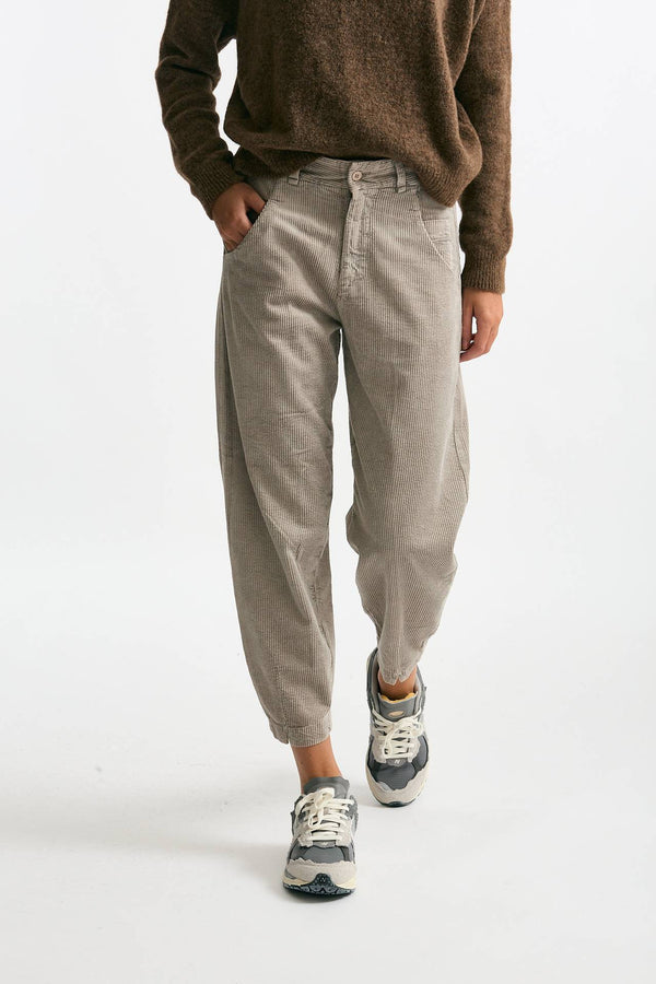 Pantalone loose in velluto beige women Transit par such