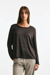 T-shirt in seta marrone women Transit par such - 1