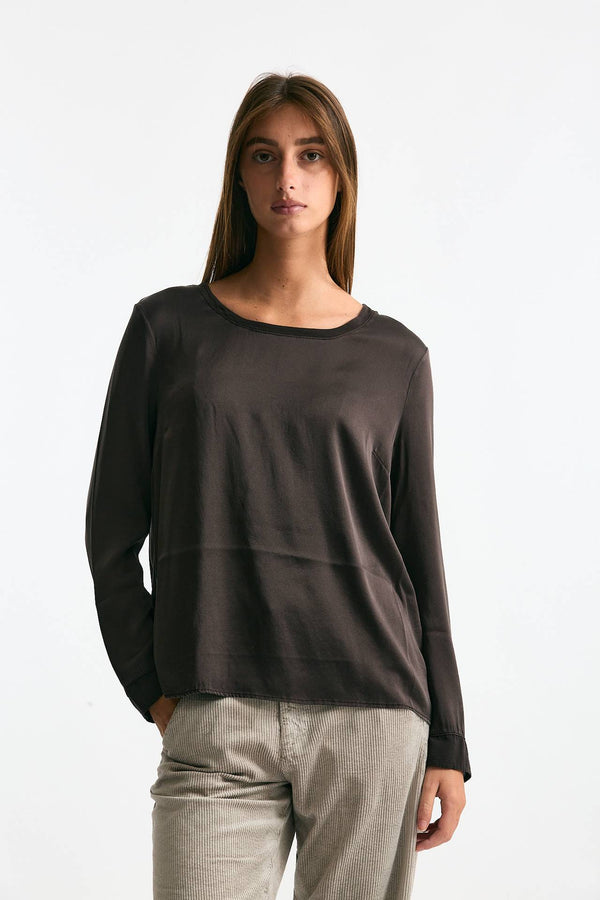 T-shirt in seta marrone women Transit par such
