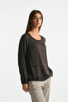 T-shirt in seta marrone women Transit par such - 4