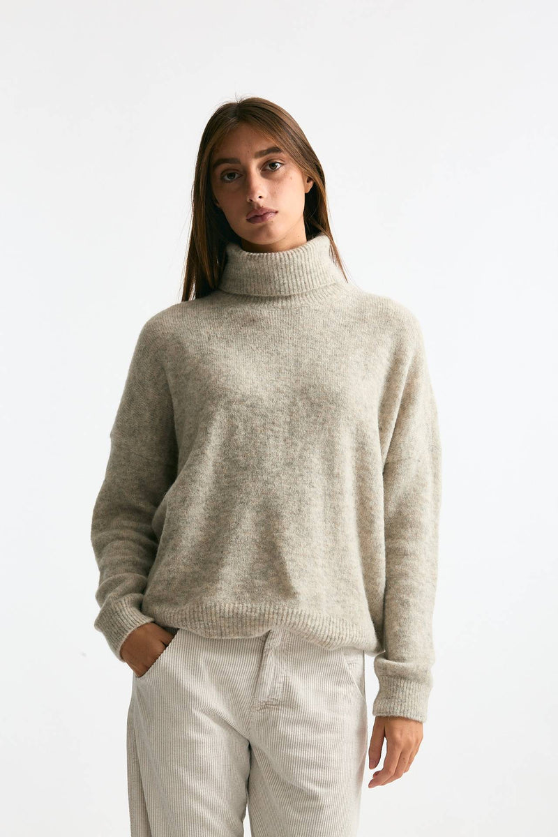 Maglia dolcevita grigio chiaro melange women Transit par such - 2