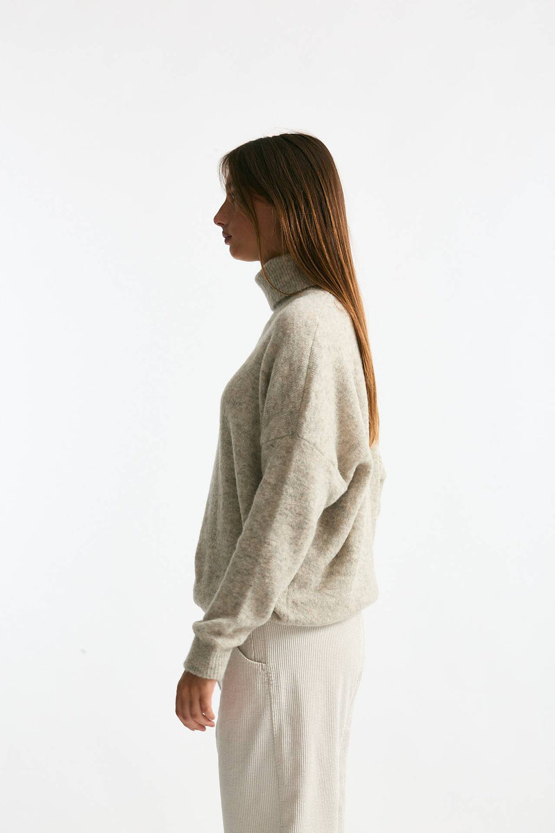 Maglia dolcevita grigio chiaro melange women Transit par such - 3