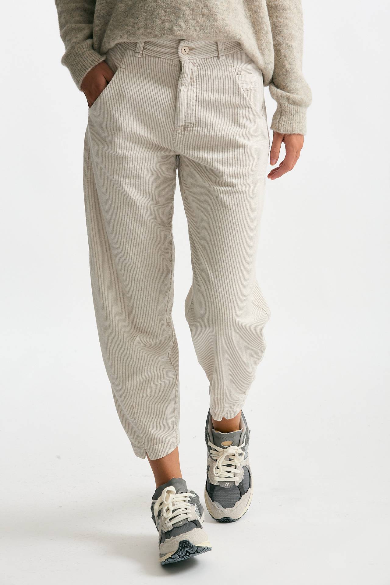 Pantalone loose in velluto panna women Transit par such - 1