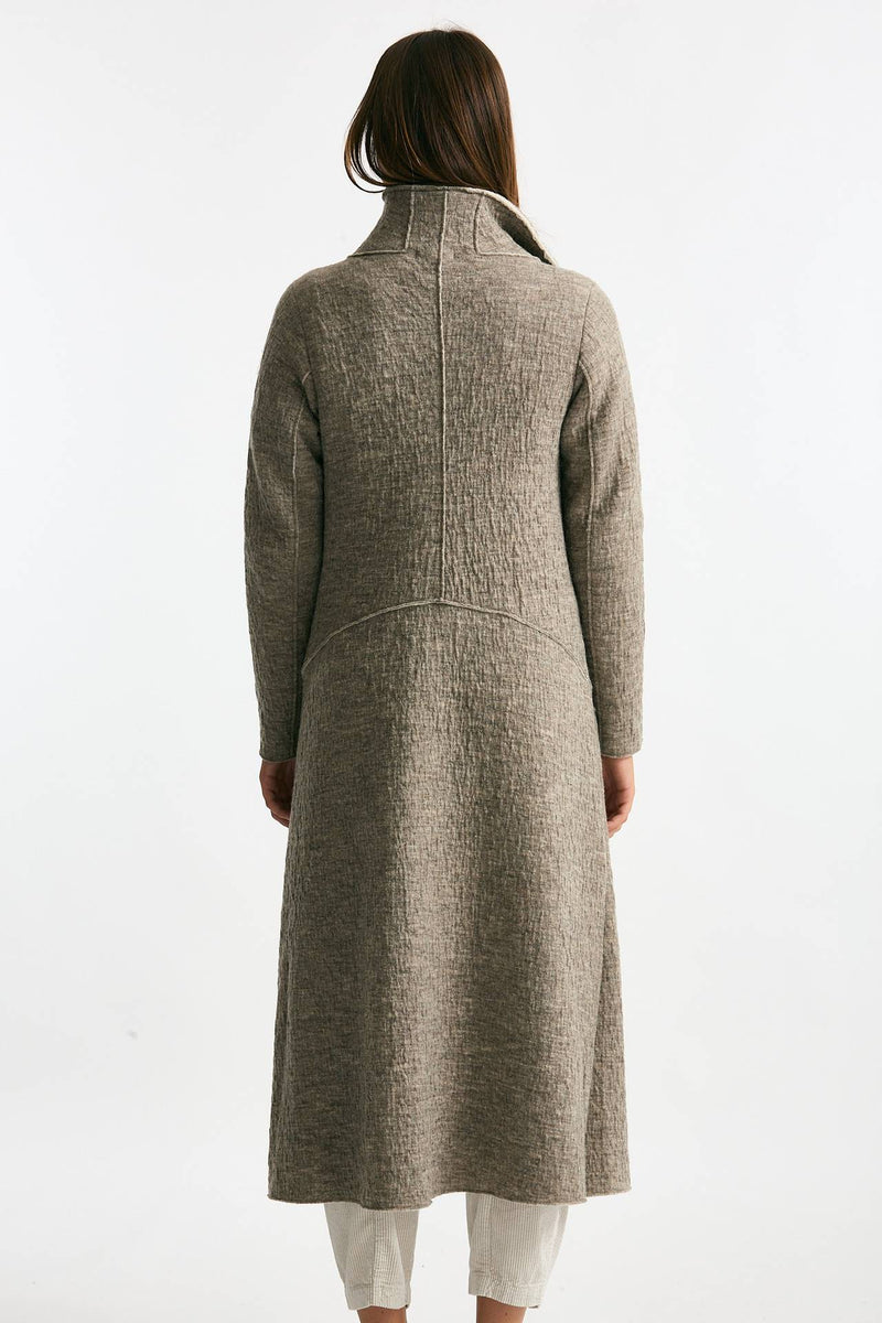 Cappotto lungo beige melange women Transit par such - 4