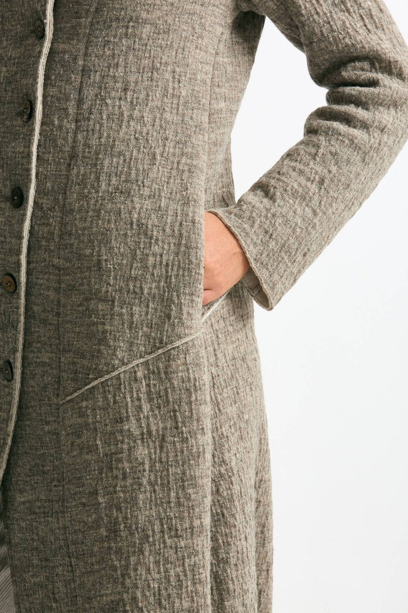 Cappotto lungo beige melange women Transit par such - 9