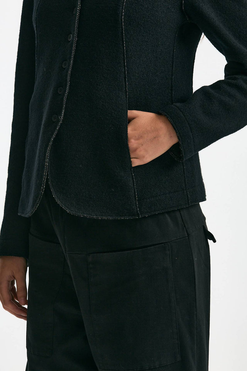 Giacca coreana in maglia nero women Transit par such - 7