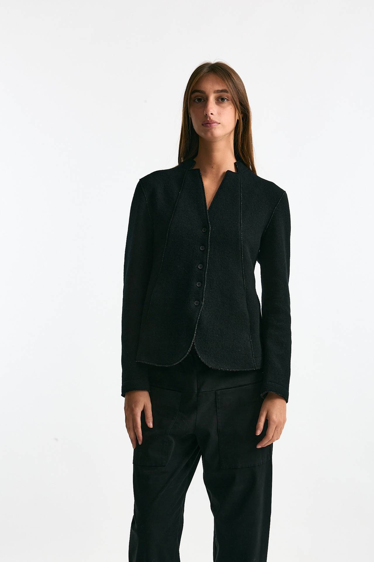 Giacca coreana in maglia nero women Transit par such - 2