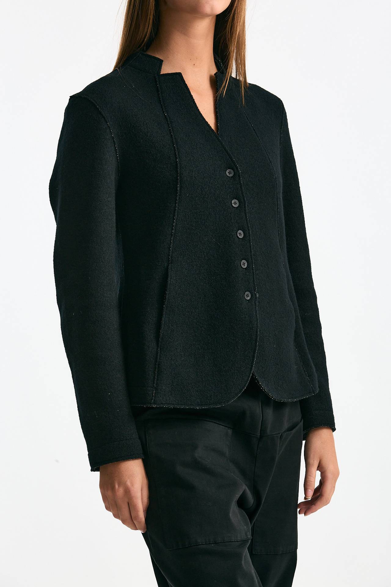 Giacca coreana in maglia nero women Transit par such - 1