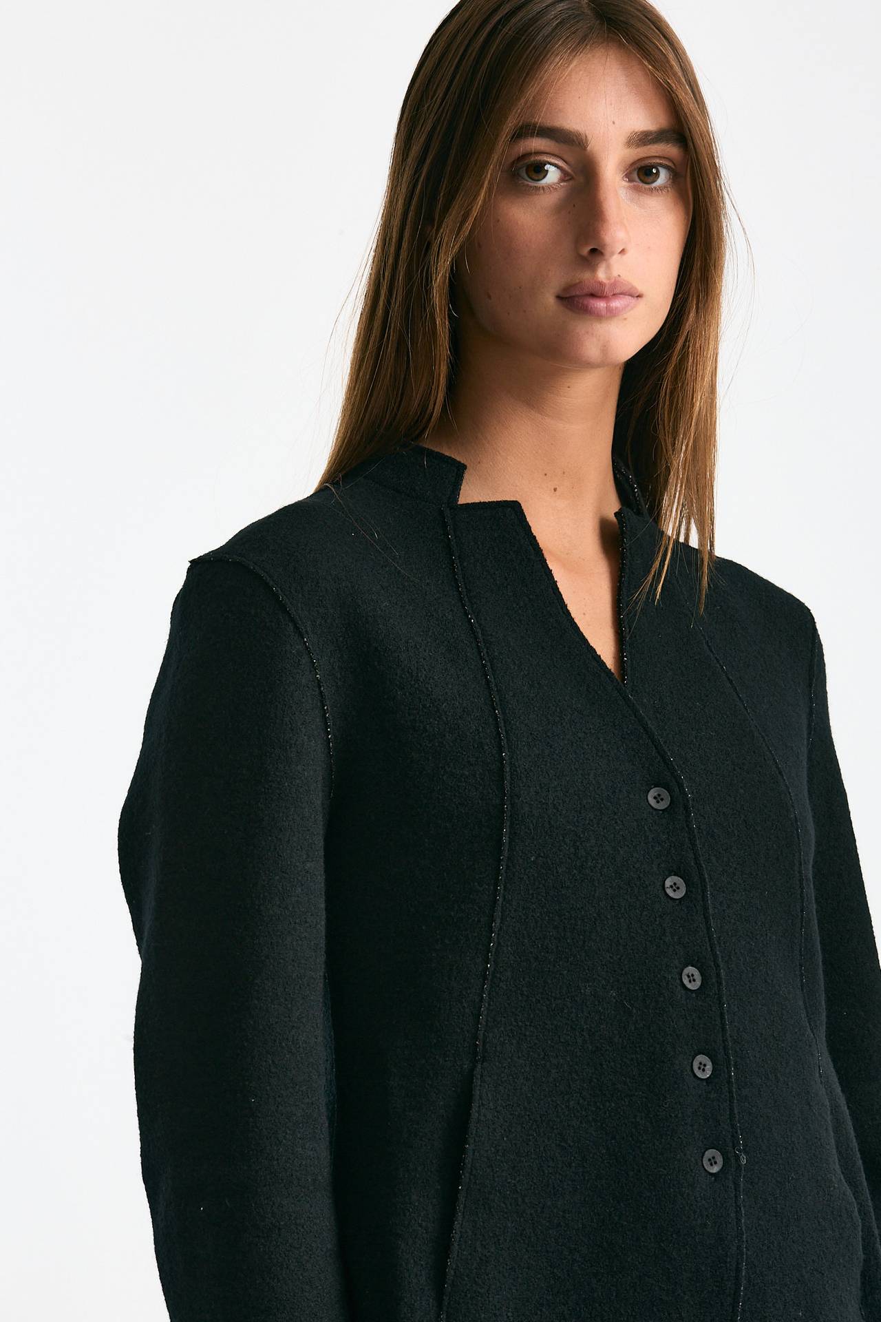 Giacca coreana in maglia nero women Transit par such - 5