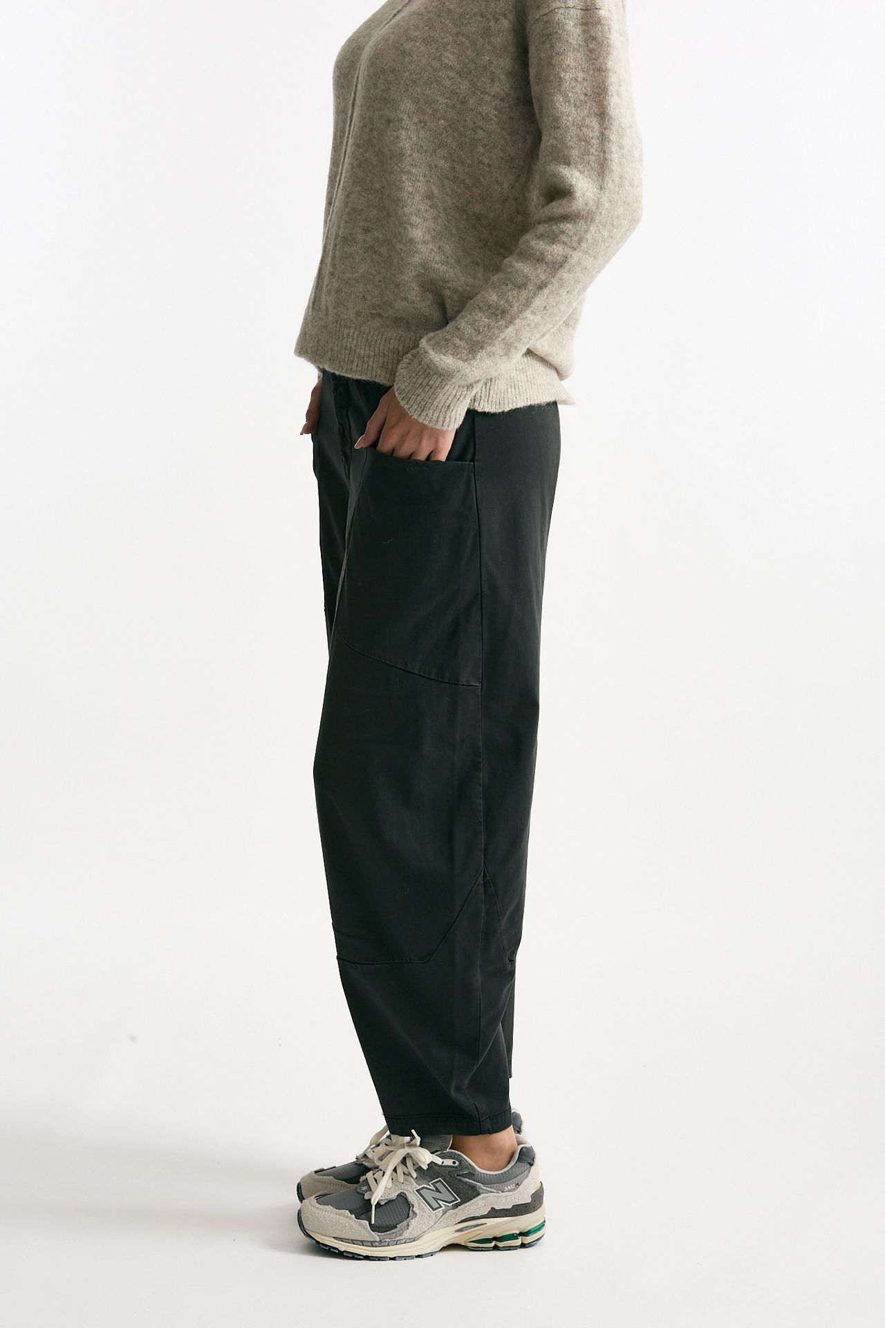 Pantalone loose grigio fango women Transit par such - 4