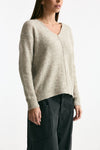 Maglia scollo a v grigio melange women Transit par such - 3