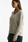 Maglia scollo a v grigio melange women Transit par such - 1