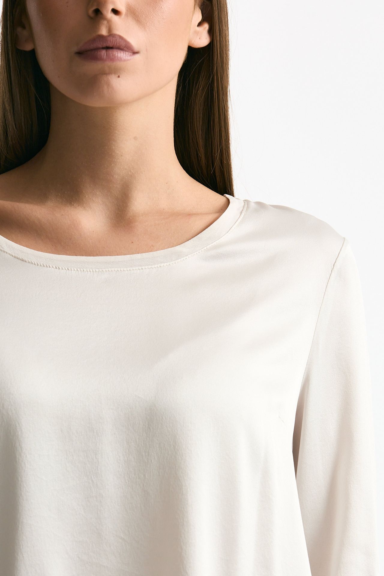 T-shirt in seta panna women Transit par such - 4