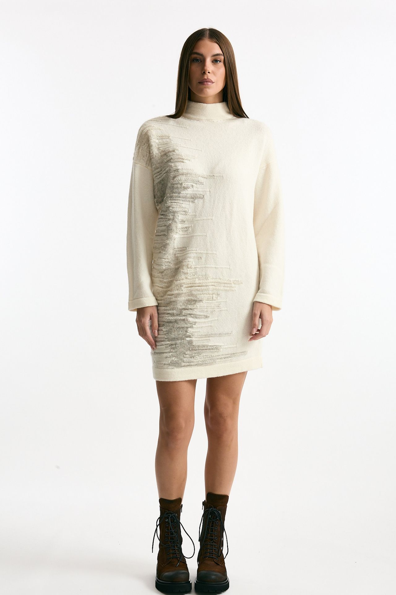 Abito in maglia bianco con lavorazione beige women Transit par such - 2